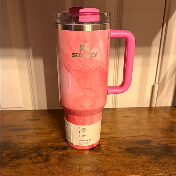 Stanley 40oz With Straw Pink Marble Travel Mug - Picture 1 of 2